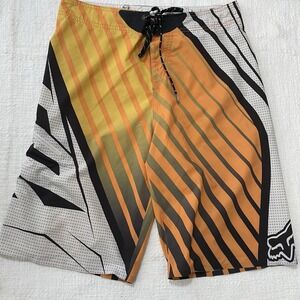 Fox Racing Board Shorts Mens 33 Multicolor Graphic Cargo Swim Trunks Wetsuit